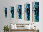 Horse by the Ocean Horse Wall Art Framed Canvas Print Coastal Landscape Art Nautical Decor Rustic Wall Art Moody Art