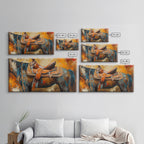 Western Saddle Art, Canvas Print, Rustic Decor, Moody Art, Southwest Wall Art, Extra Wide Art, Above Bed Wall Art, Farmhouse Wall Art