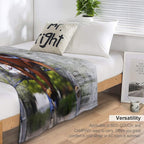 Harness Horse Cart Racing 02 Throw Blanket