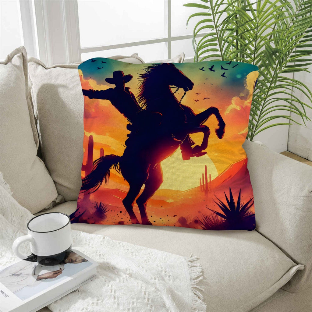 Baha Ranch Sunset Cowboy Pillow Case Made in America