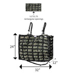Superior Large 4-Sided Slow Feeder Horse Hay Bag – 1.75" x 3.5" Horse Mouth Openings – Balanced Feeding | Patented Design – 1-Year Warranty