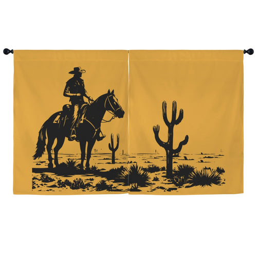 Baha Ranch Desert Cowboy Window Curtain 52"x63" Made in America