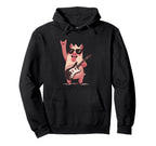 Rock Pig Funny Animal Guitar Player Hoodie - Novelty Apparel for Adults
