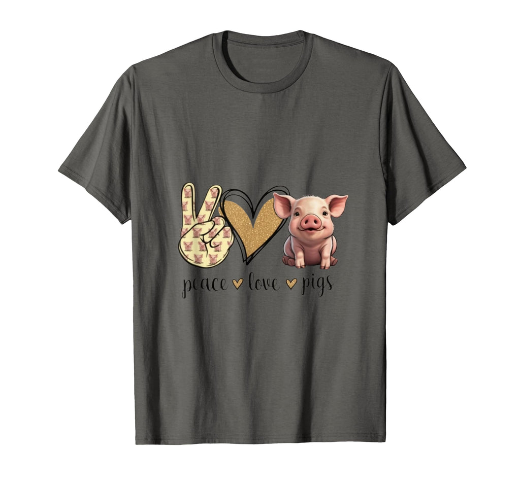 Peace Love Show Pig Lover T-Shirt - Custom Art Print for Adults