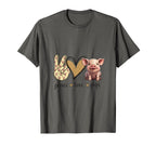 Peace Love Show Pig Lover T-Shirt - Custom Art Print for Adults