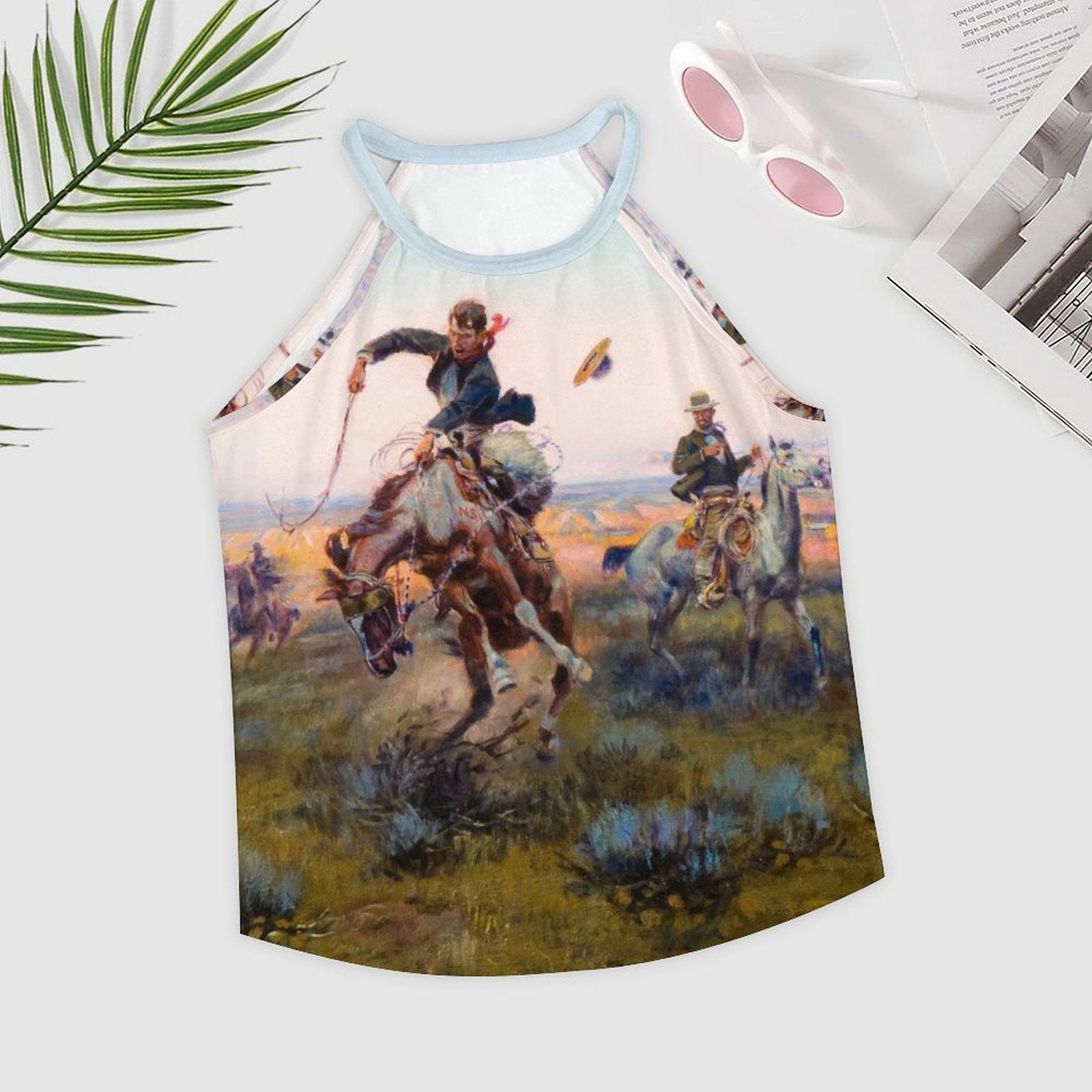 Baha Ranch Vintage Western Cowboy Women's Tank Top