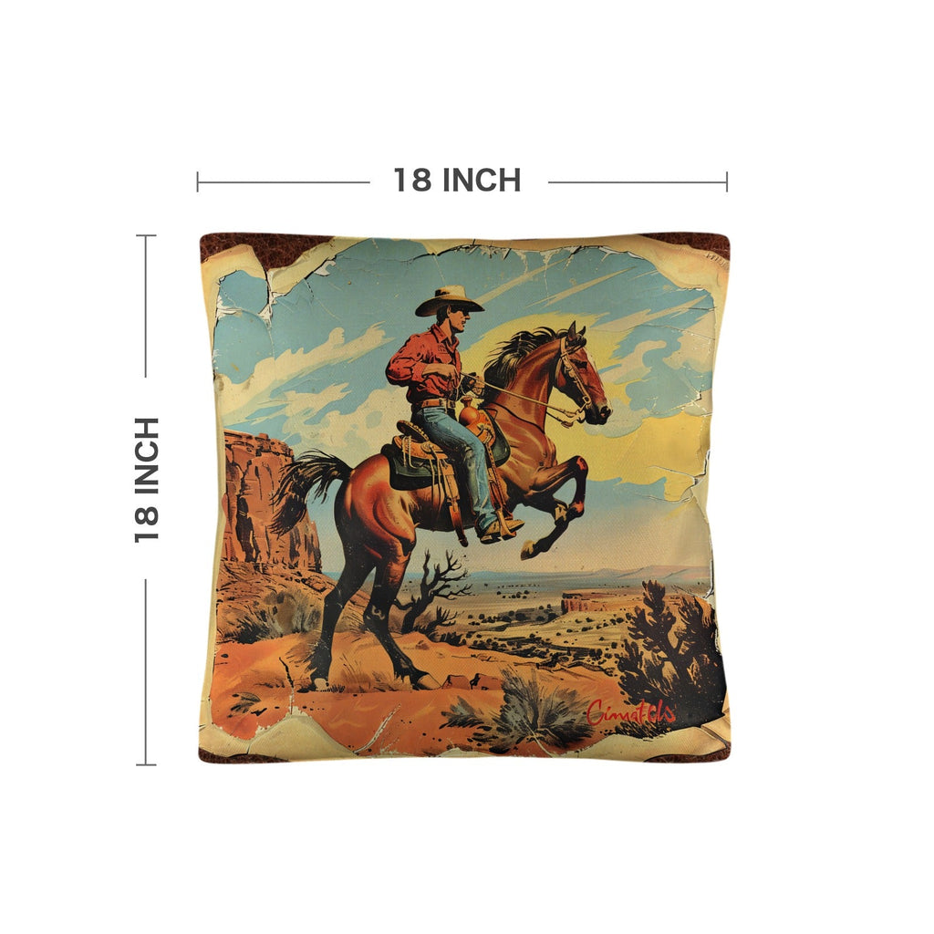 Baha Ranch Vintage Cowboy Pillow Case Made in America