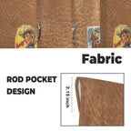 Baha Ranch Vintage Cowgirl Window Curtains 28"x40" (2-Piece) Made in America