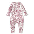 Floral Tapestry Zipper Romper - Bamboo Baby Girl Outfit