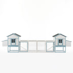 Large Wooden Chicken Coop with Double Nesting Boxes