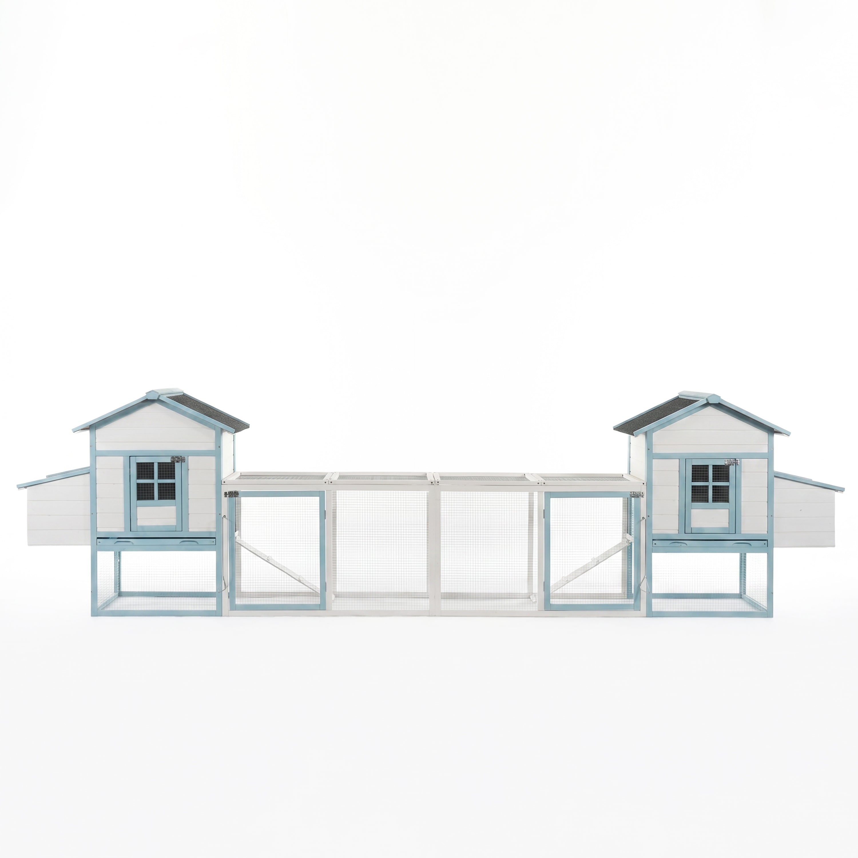 Large Wooden Chicken Coop with Double Nesting Boxes