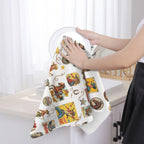 Baha Ranch Vintage Cowgirl Collage Dish Towels Set of 2 Made in America