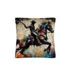 Baha Ranch Painted Cowboy Throw Pillow Case Made in America