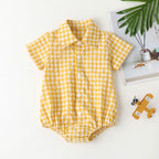 Short-sleeved Hip-covering Baby Onesie