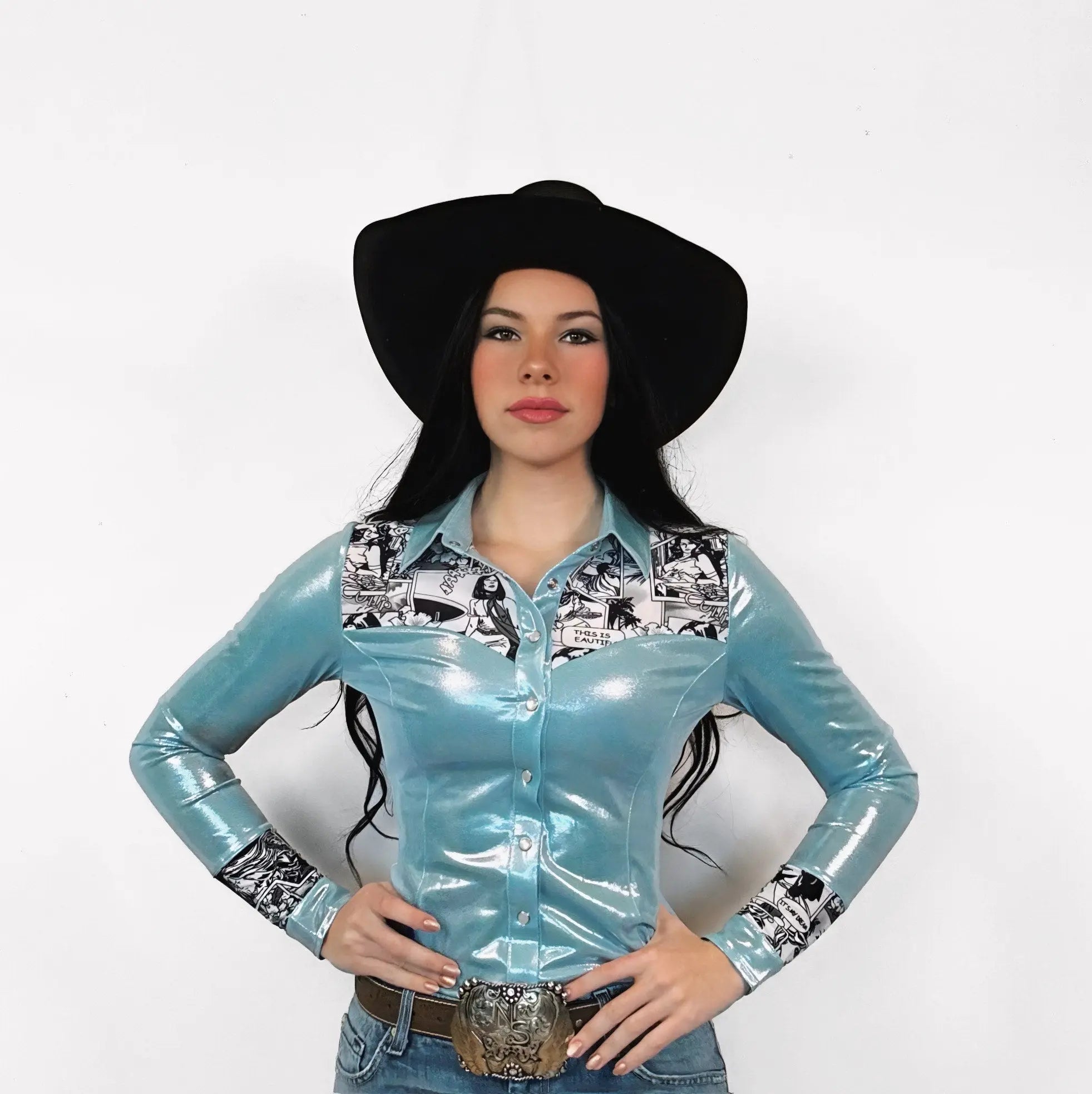 Marvel-ous Metallic Pearl Snap Rodeo Shirt