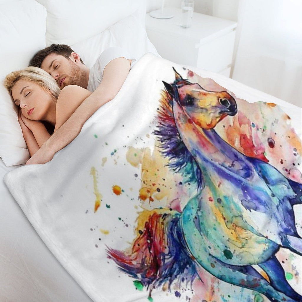 Horse Art Throw Blanket