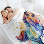Horse Art Throw Blanket