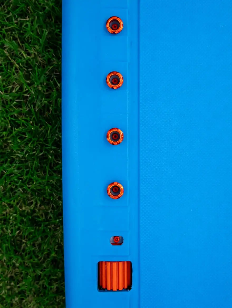Sunneday Splash Pad for Kids | Oscillating Water Sprinkler | Backyard Summer Fun | Blue