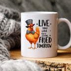 Funny Chicken Mug - Ceramic Coffee Cup With Playful Chicken Design & Humor