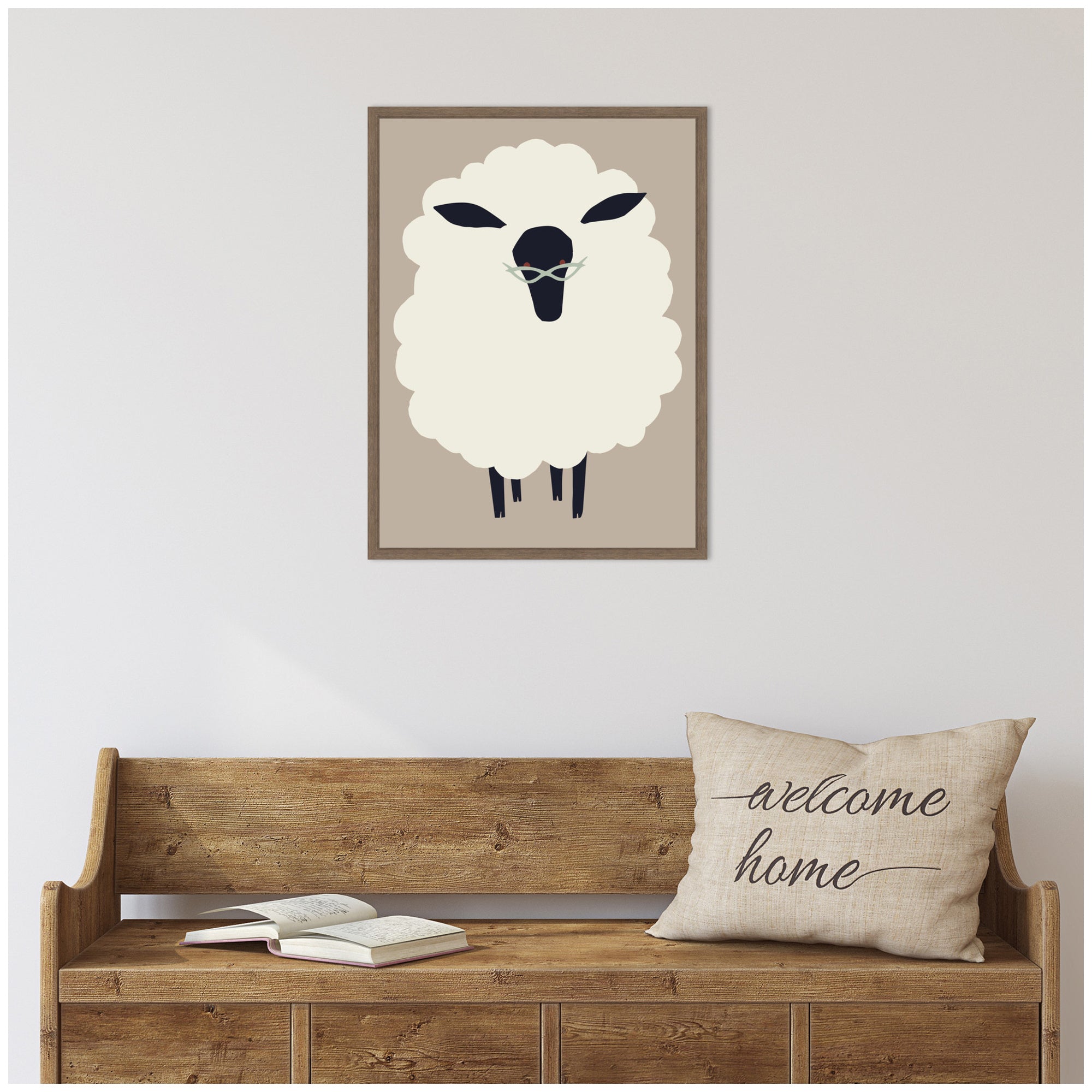 Sylvie Farm Sheep Framed Canvas by Hannah Beisang