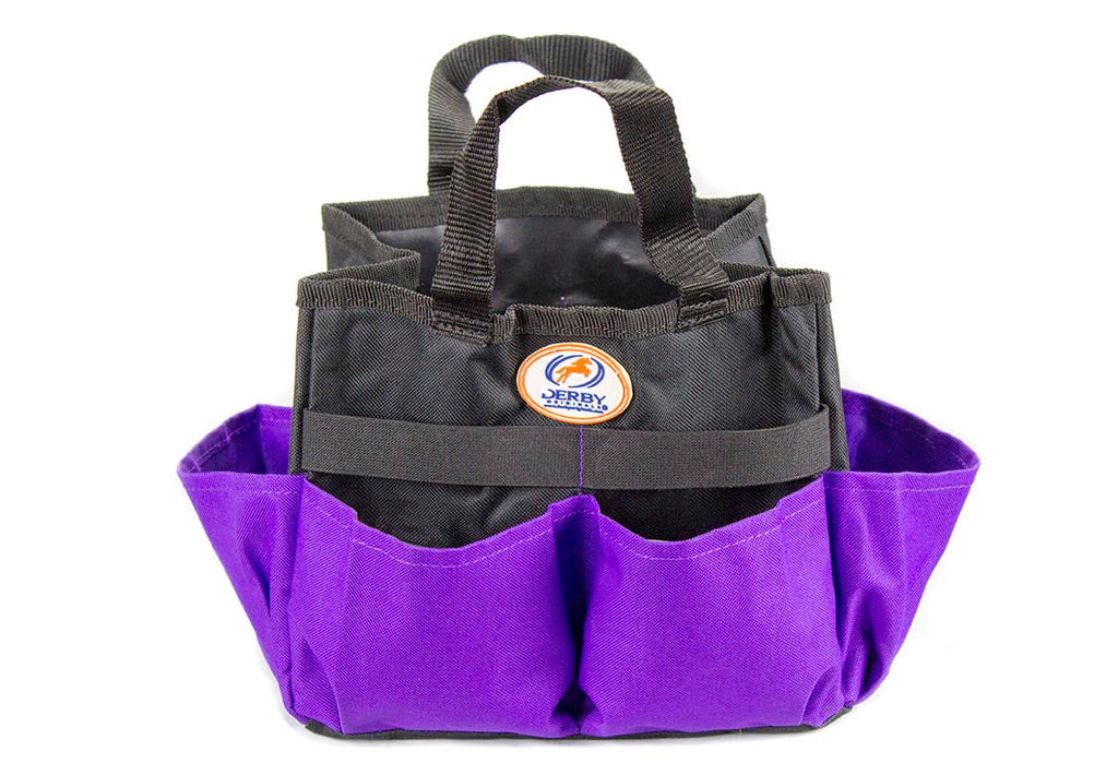 Derby Originals Nylon Horse & Dog Grooming Tote Bag with 6 Storage Pockets, Durable 600D Nylon Organizer, Dual Carry Handles for Barn, Trailer & Show Supplies