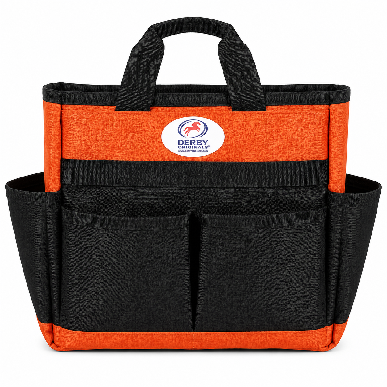 Derby Originals Nylon Horse & Dog Grooming Tote Bag with 6 Storage Pockets, Durable 600D Nylon Organizer, Dual Carry Handles for Barn, Trailer & Show Supplies