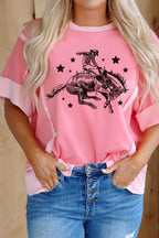 Rodeo Graphic Casual Loose Fit T-Shirt