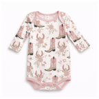 Cowgirl Boots Baby Bodysuit – Cotton Western Print