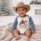 My First Christmas Cowboy Baby Bodysuit - Cotton Rib