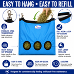 CuteNfuzzy 3-Opening Hay Bag for Rabbits, Guinea Pigs & Chinchillas – Large 15" x 15" x 5"