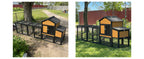 119.5" Outdoor Wooden Chicken Coop with Run