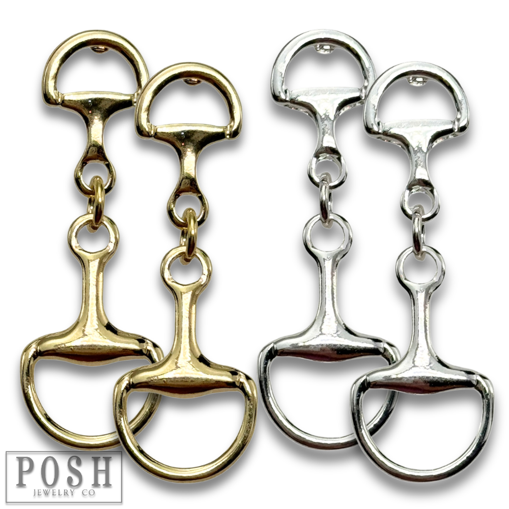 Equestrian charm dangle earring