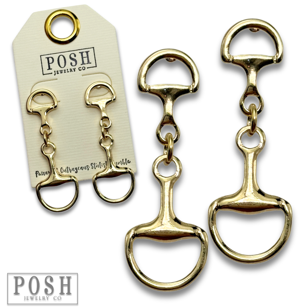 Equestrian charm dangle earring