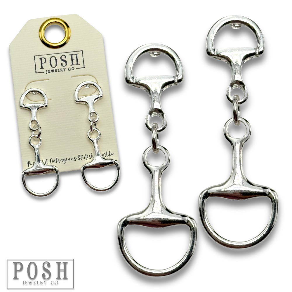 Equestrian charm dangle earring