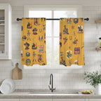 Baha Ranch Vintage Cowboy Collage Western Curtains 28" x 40" Made in America