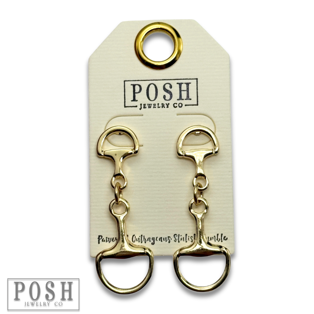 Equestrian charm dangle earring