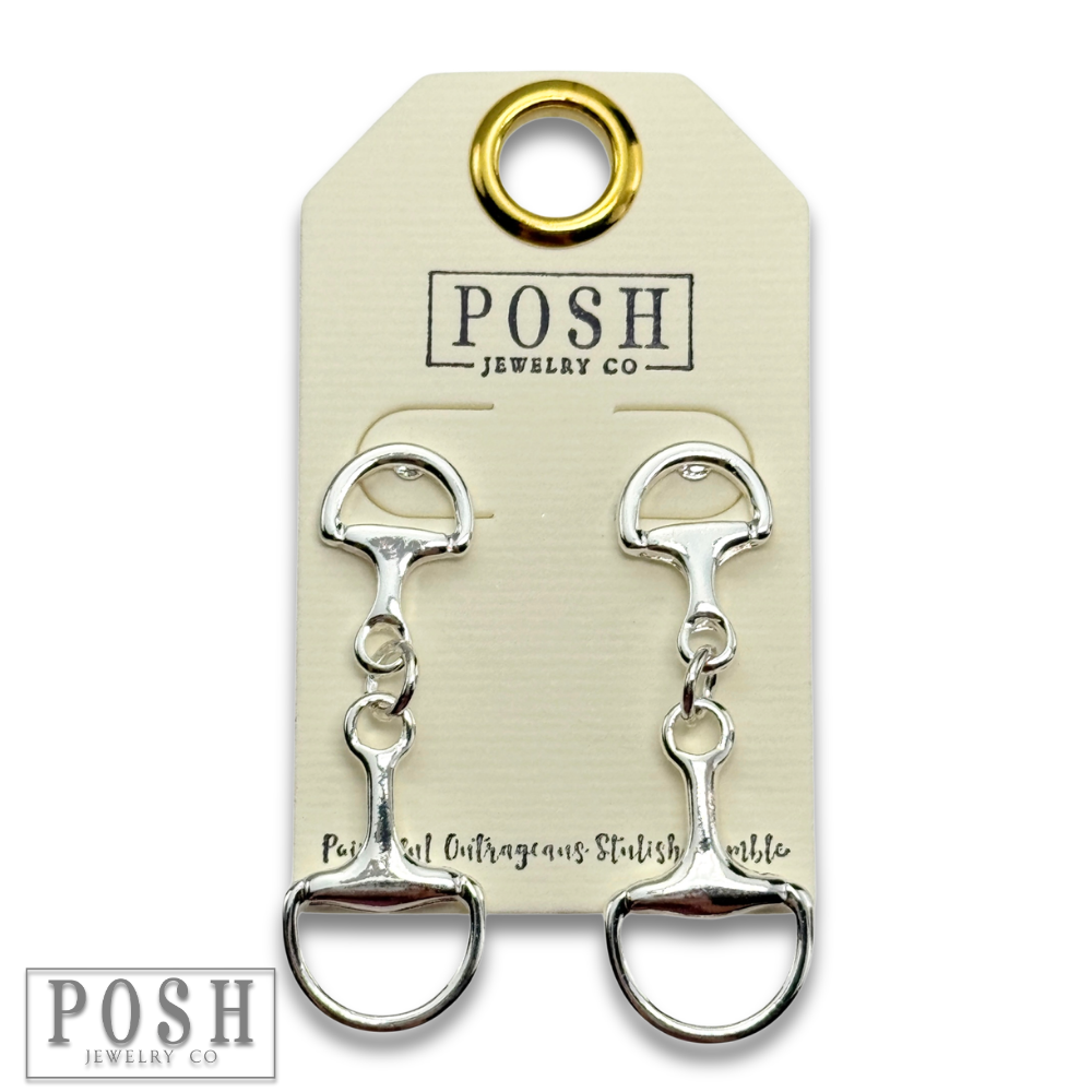 Equestrian charm dangle earring