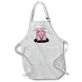 Apron - Cute Pink Smiling Pig Illustration Cute Illustrations