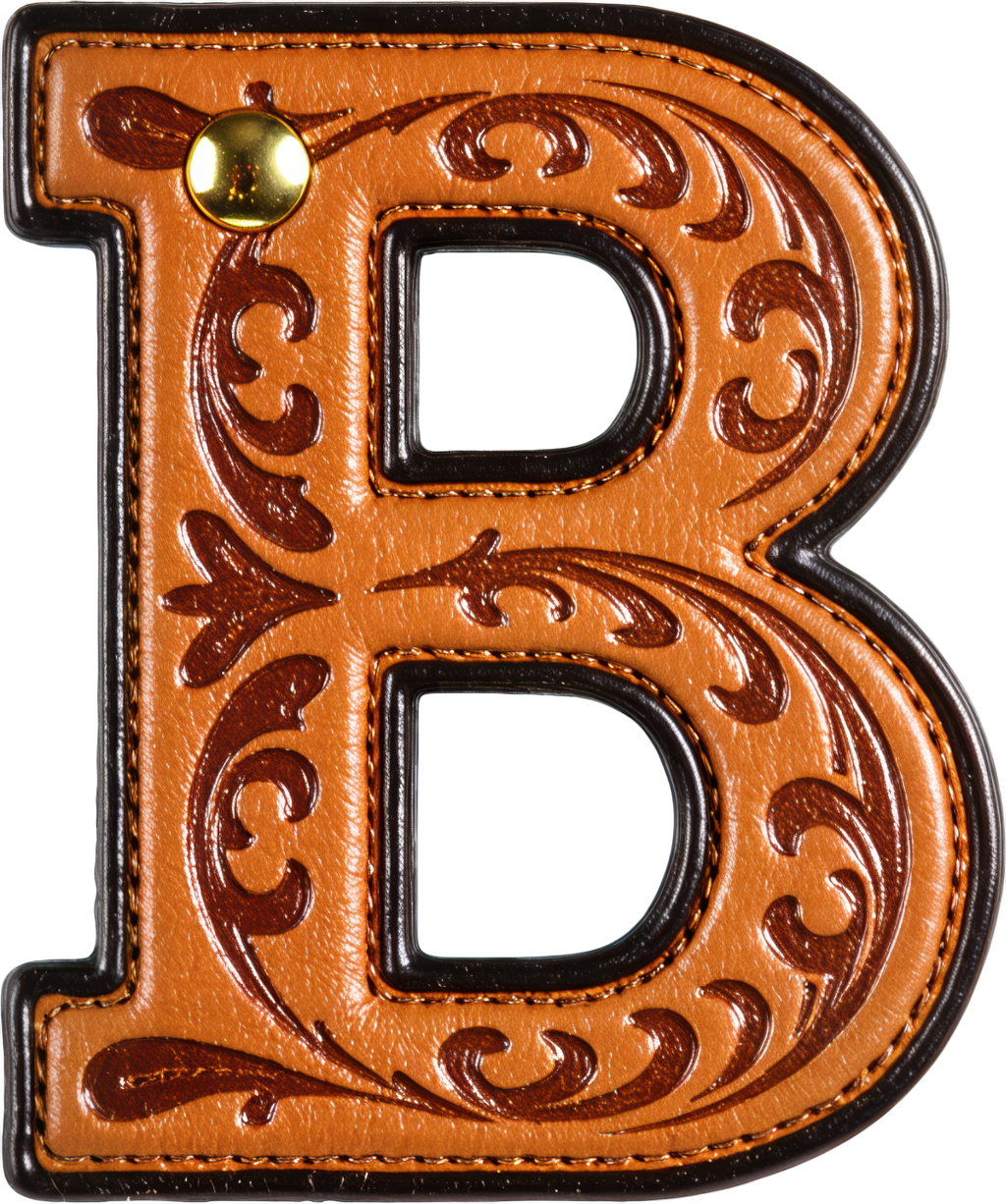 Baha Ranch Monogrammed Initial Western Leather Look Saddle Longhorn Cowboy Cowgirl Kitchen Dish Towels Made in America