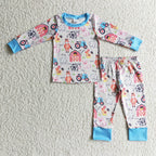 Cow horse pig chicken kids boy farm pajamas