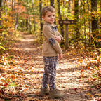 Long sleeves zipper pullover leaves pants boys outfits