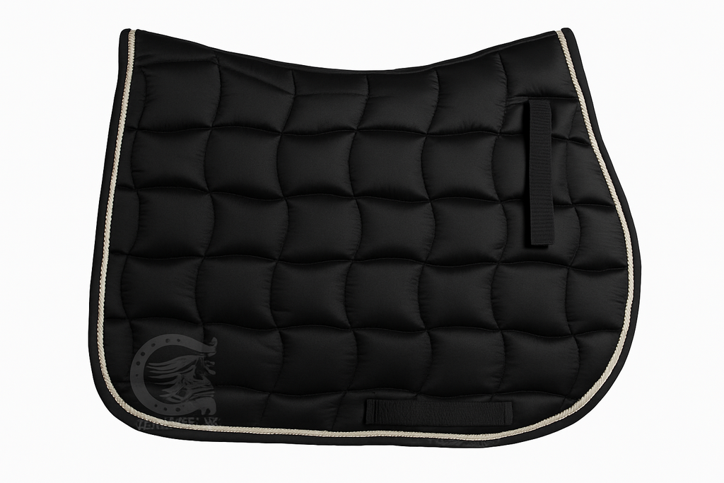 Jumping Horse Saddle Pad with Ear Bonnet and Blushing Boot / Bell Boot option