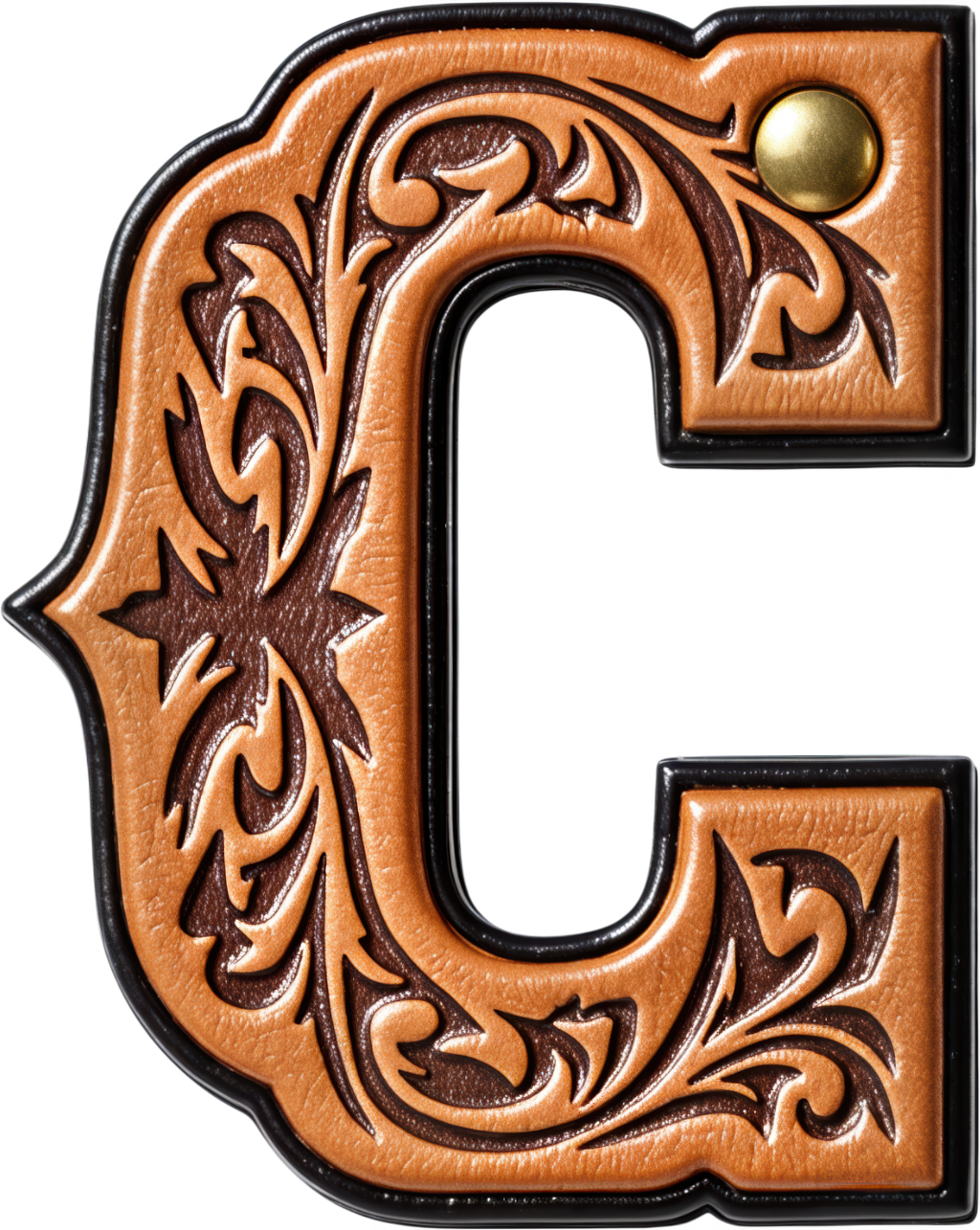Baha Ranch Monogrammed Initial Western Leather Look Saddle Longhorn Cowboy Cowgirl Kitchen Dish Towels Made in America