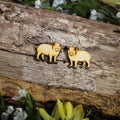 Capybara Wooden Dangle Earrings | Cute Animal Jewelry