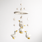 Felt Baby Mobile - White Duck