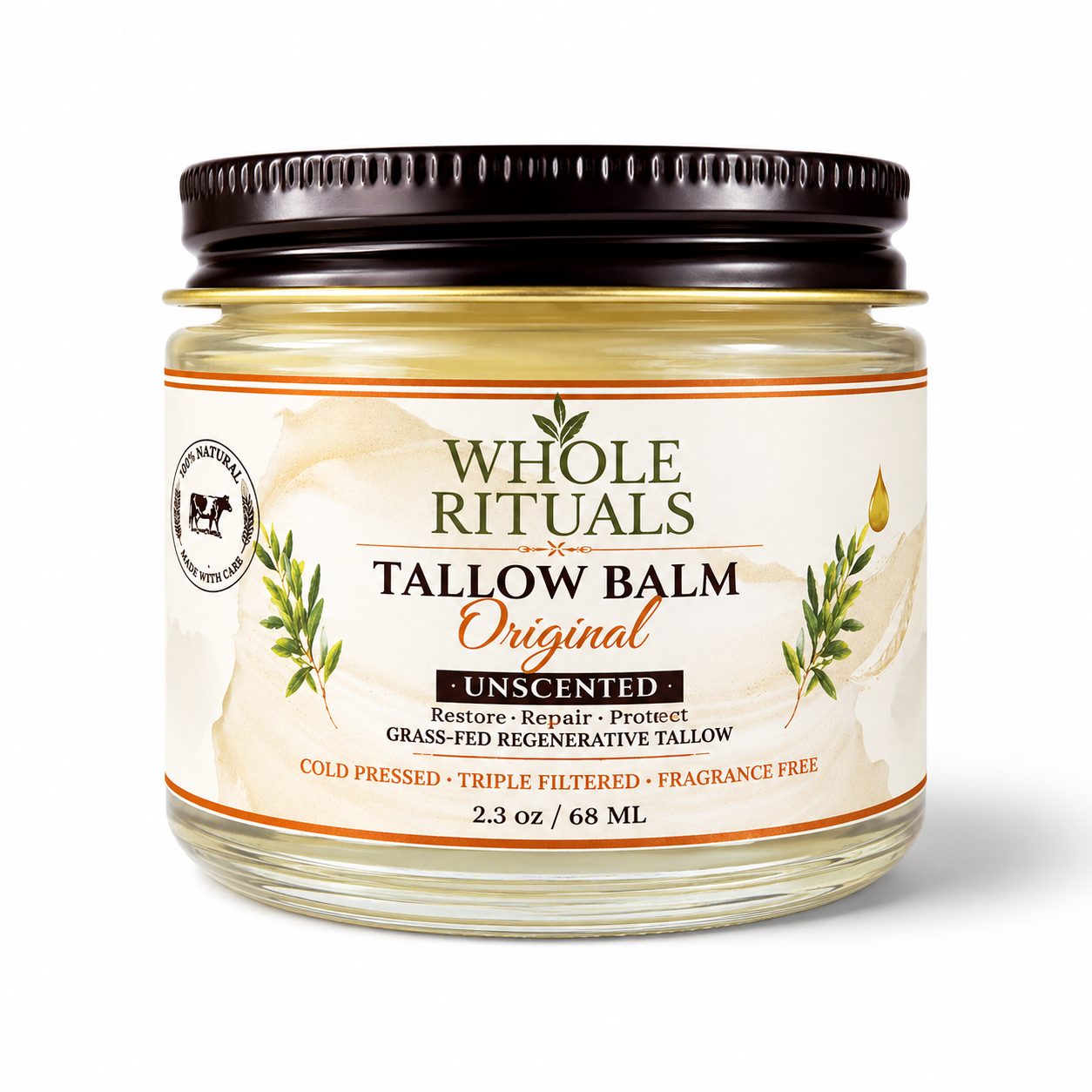 Grass-Fed Beef Tallow Balm – Unscented