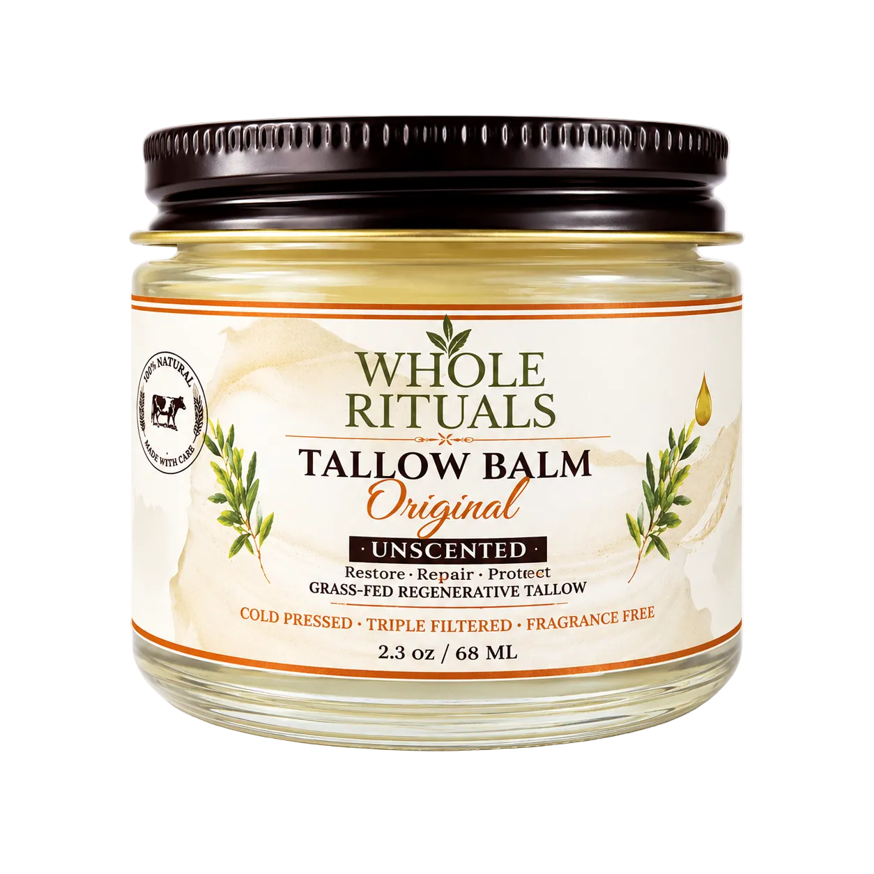 Grass-Fed Beef Tallow Balm – Unscented