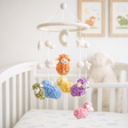 Pastel Sheep Baby Mobile