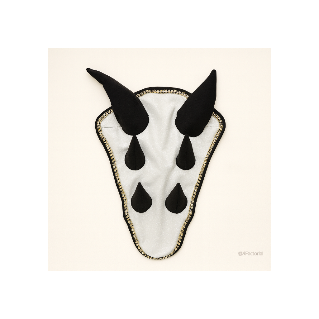 Premium Quality Cotton White Jumping Saddle Pad, Ear Bonnet & Horse Boot Set