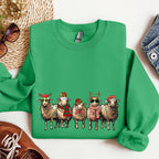 Christmas Sheep Lovers Santa Farm Life Holiday Farm Scene Cozy Family Vibe Sweatshirt
